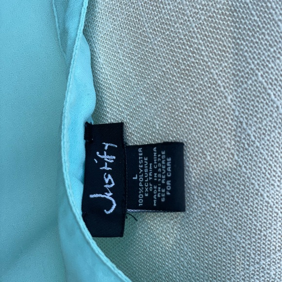 Blue/teal sheer top - Picture 4 of 4